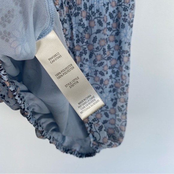 SALE 🛍️ MAX STUDIO floral sleeveless ruched top Womens size M - Picture 6 of 9